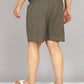 Men Plus Size Dark Green Printed Boxer