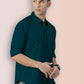 BROON Men Dark Green Printed Full Sleeve Casual Shirt