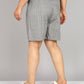 Men Plus Size Grey Printed Boxer