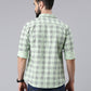 Green Checked Pure Cotton Casual Full Sleeve Shirt