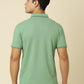 Men Solid Polo Neck Granite Green T-Shirt