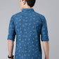 Blue printed Pure Cotton Full Sleeve Shirt