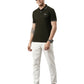 Men Solid Polo Collar Olive T-shirt