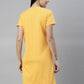 CURARE Women Printed Round Neck Yellow LongTees