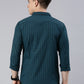 Men Dark Green Checked Cotton Blend Casual Full Sleeve Shirt