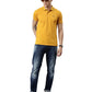 Men Solid Polo Collar Mustard T-shirt