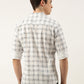 Men White Checked Pure Cotton Full Sleeve Casual Shirt