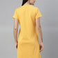 CURARE Women Printed Round Neck Yellow LongTees