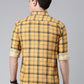 Yellow Checkered Pure Cotton Full Sleeve Shirt