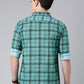 Green Checkered Pure Cotton Full Sleeve Shirt