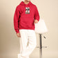 Men Printed Full Sleeve Hooded Sweatshirt