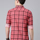 Red Checkered Pure Cotton Full Sleeve Shirt