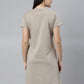 CURARE Women Printed Round Neck Brown LongTees