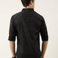 Men Black Printed Pure Cotton Full Sleeve Casual Shirt