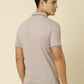 Men Solid Polo Neck Grey T-Shirt