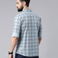 Blue Checked Pure Cotton Casual Full Sleeve Shirt