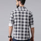 Grey Checked Pure Cotton Casual Full Sleeve Shirt