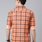 Orange Checkered Pure Cotton Full Sleeve Shirt