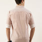 Men Rust Striped Pure Cotton Full Sleeve Casual Shirt