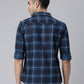 Men Navy Blue Printed Pure Cotton Full Sleeve Casual Shirt
