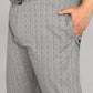 Men Plus Size Grey Printed Pyjama