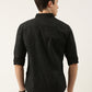 Men Black Printed Pure Cotton Full Sleeve Casual Shirt