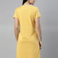 CURARE Women Printed Round Neck Yellow LongTees