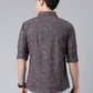 Grey printed Pure Cotton Full Sleeve Shirt