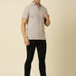 Men Solid Polo Neck Grey T-Shirt