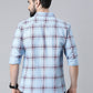 Blue Checked Pure Cotton Full Sleeve Shirt