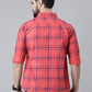 Red Checked Pure Cotton Full Sleeve Shirt