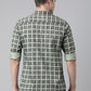 BROON Men Green And Black Checkered Pure Cotton Full Sleeve Shirt