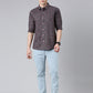 Grey printed Pure Cotton Full Sleeve Shirt