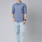 Blue printed Pure Cotton Full Sleeve Shirt