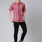 Pink Checkered Pure Cotton Full Sleeve Shirt