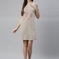 CURARE Women Printed Round Neck Brown LongTees