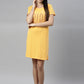 CURARE Women Printed Round Neck Yellow LongTees