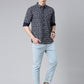 Navy printed Pure Cotton Full Sleeve Shirt