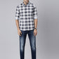 Men White Printed Pure Cotton Full Sleeve Casual Shirt