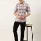 Men Dusty Pink Checked Pure Cotton Full Sleeve Casual Shirt