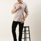 Men Grey Printed Pure Cotton Full Sleeve Casual Shirt
