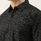 Men Black Printed Pure Cotton Full Sleeve Casual Shirt