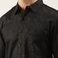 Men Black Printed Pure Cotton Full Sleeve Casual Shirt