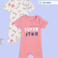 Broon Infant Baby Organic Cotton Short Sleeve Rompers