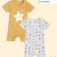 Broon Infant Baby Organic Cotton Short Sleeve Rompers