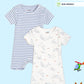 Broon Infant Baby Organic Cotton Short Sleeve Rompers