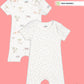 Broon Infant Baby Organic Cotton Short Sleeve Rompers