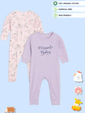 Broon Infant Baby Organic Cotton Full Sleeve Sleepsuit