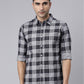 Men Grey Printed Pure Cotton Full Sleeve Casual Shirt