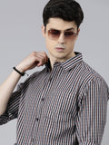 JOVEN Men Checked Pure Cotton Full Sleeve Casual Shirt